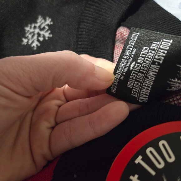 Naughty List Krampus Christmas Sweater XXL - New with tag. - Picture 3 of 6